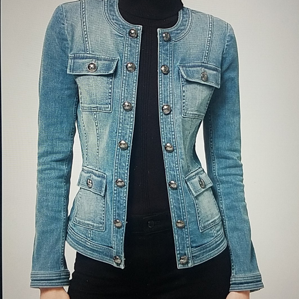 Everyday Soft Denim Military Jacket